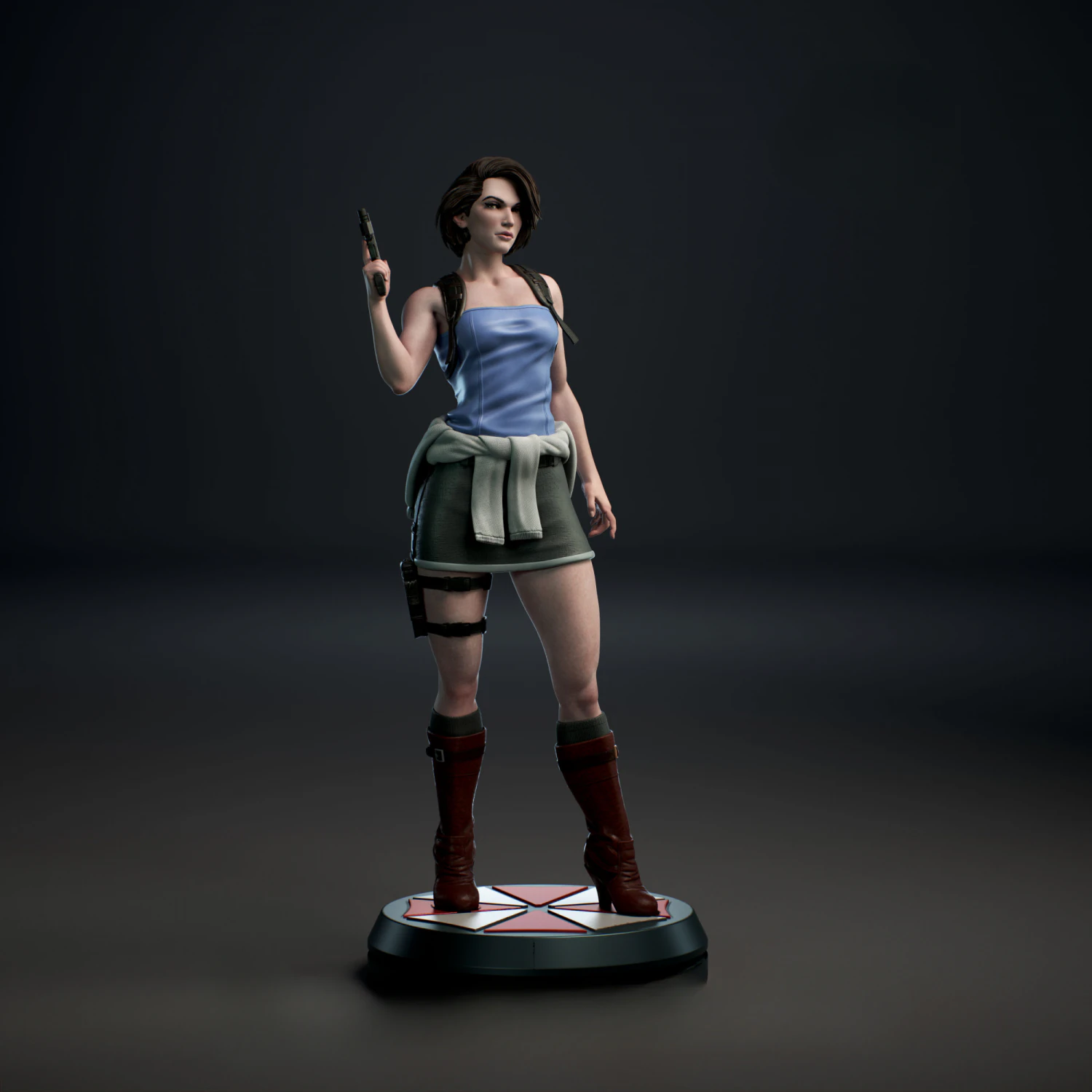 Jill Valentine Resident Evil Assembly 3D Print Model .c4d .max .obj .3ds .fbx .stl .blend 
