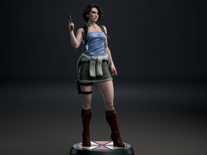 Jill Valentine Resident Evil Assembly 3D Print Model