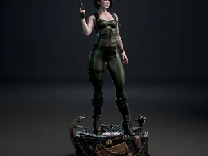 Jill Valentine Resident Evil Assembly 3D Print Model