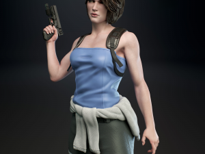 Jill Valentine Resident Evil Assembly 3D-printmodel