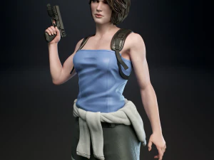 Jill Valentine Resident Evil Assembly 3D Print Model