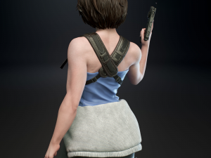 Jill Valentine Resident Evil Assembly 3D-printmodel