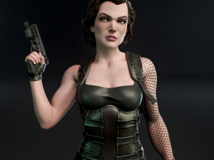 Jill Valentine Resident Evil Assembly 3D-printmodel