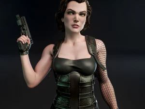 Jill Valentine Resident Evil Assembly 3D Print Model