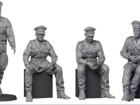 Oficiais alem&atilde;es Modelo de Impressão 3D