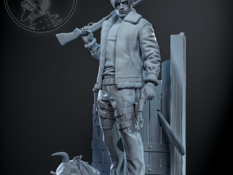 Leon Scott Kennedy Assembly 3D Print Model