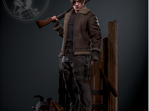 Leon Scott Kennedy Assembly 3D Print Model