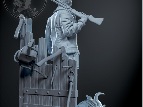 Leon Scott Kennedy Assembly 3D Print Model