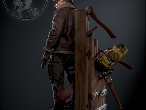 Leon Scott Kennedy Assembly 3D Print Model