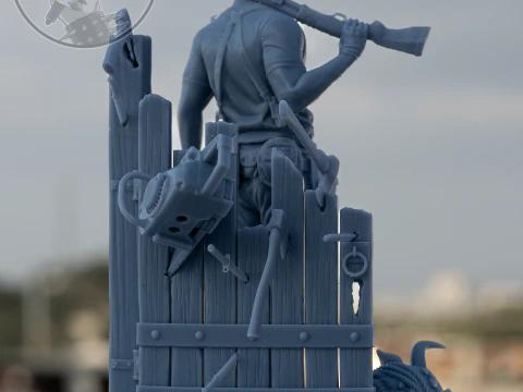 Leon Scott Kennedy Assembly 3D Print Model