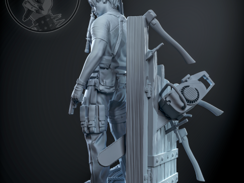 Leon Scott Kennedy Assembly 3Dプリントモデル