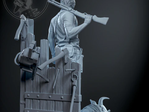 Leon Scott Kennedy Assembly 3D Print Model