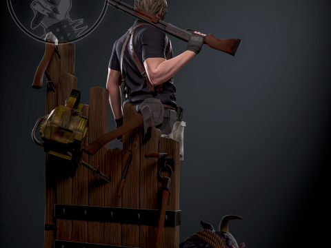 Leon Scott Kennedy Assembly 3Dプリントモデル