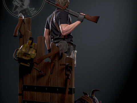 Leon Scott Kennedy Assembly 3D Print Model
