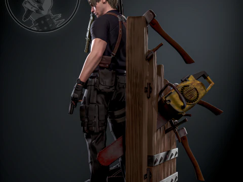 Leon Scott Kennedy Assembly 3D Print Model