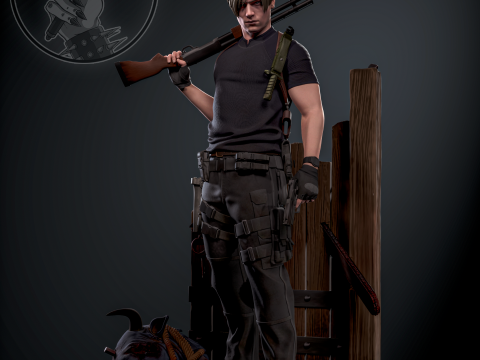 Leon Scott Kennedy Assembly 3Dプリントモデル