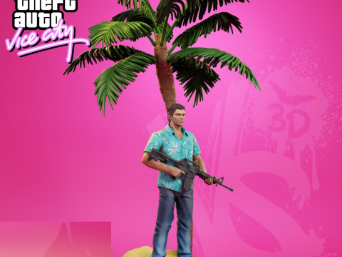 Tommy Vercetti Diorama Assembly Modello di stampa 3D