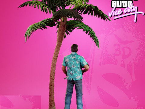 Tommy Vercetti Diorama Assembly Modello di stampa 3D