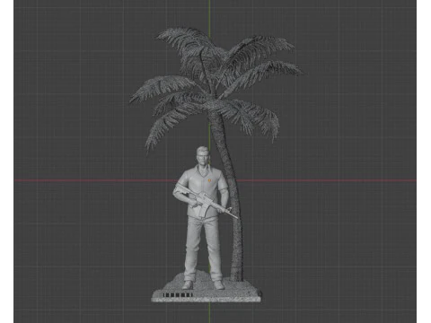 Assemblaggio Diorama di Tommy Vercetti Modello di stampa 3D