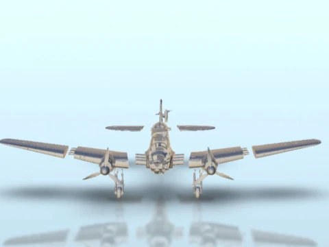 Heinkel He 111 Bomber Assembly 3D Print Model