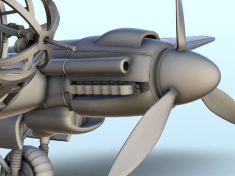 Heinkel He 111 Bomber Assembly 3D Print Model