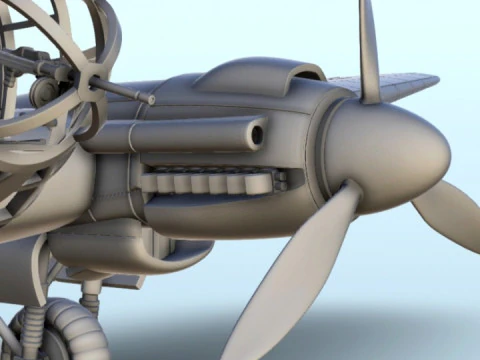 Heinkel He 111 Bomber Assembly 3D Print Model