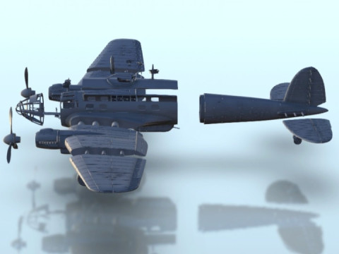 Heinkel He 111 Bomber Assembly 3D Print Model