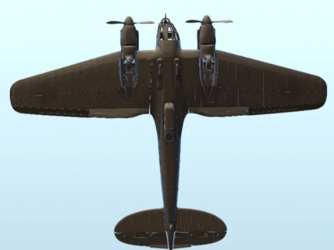 Heinkel He 111 Bomber Assembly 3D Print Model