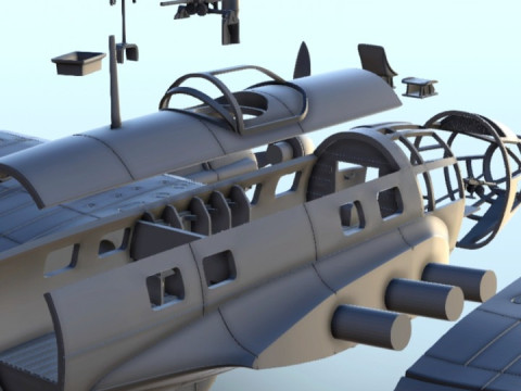 Heinkel He 111 Bomber Assembly 3D Print Model
