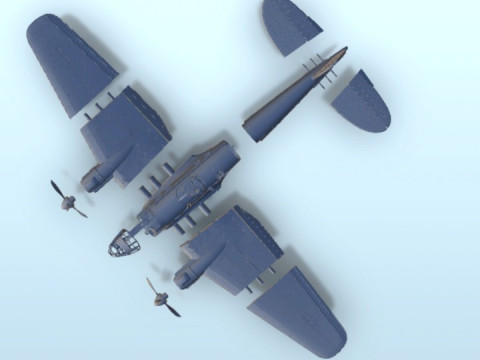 Heinkel He 111 Bomber Assembly 3D Print Model