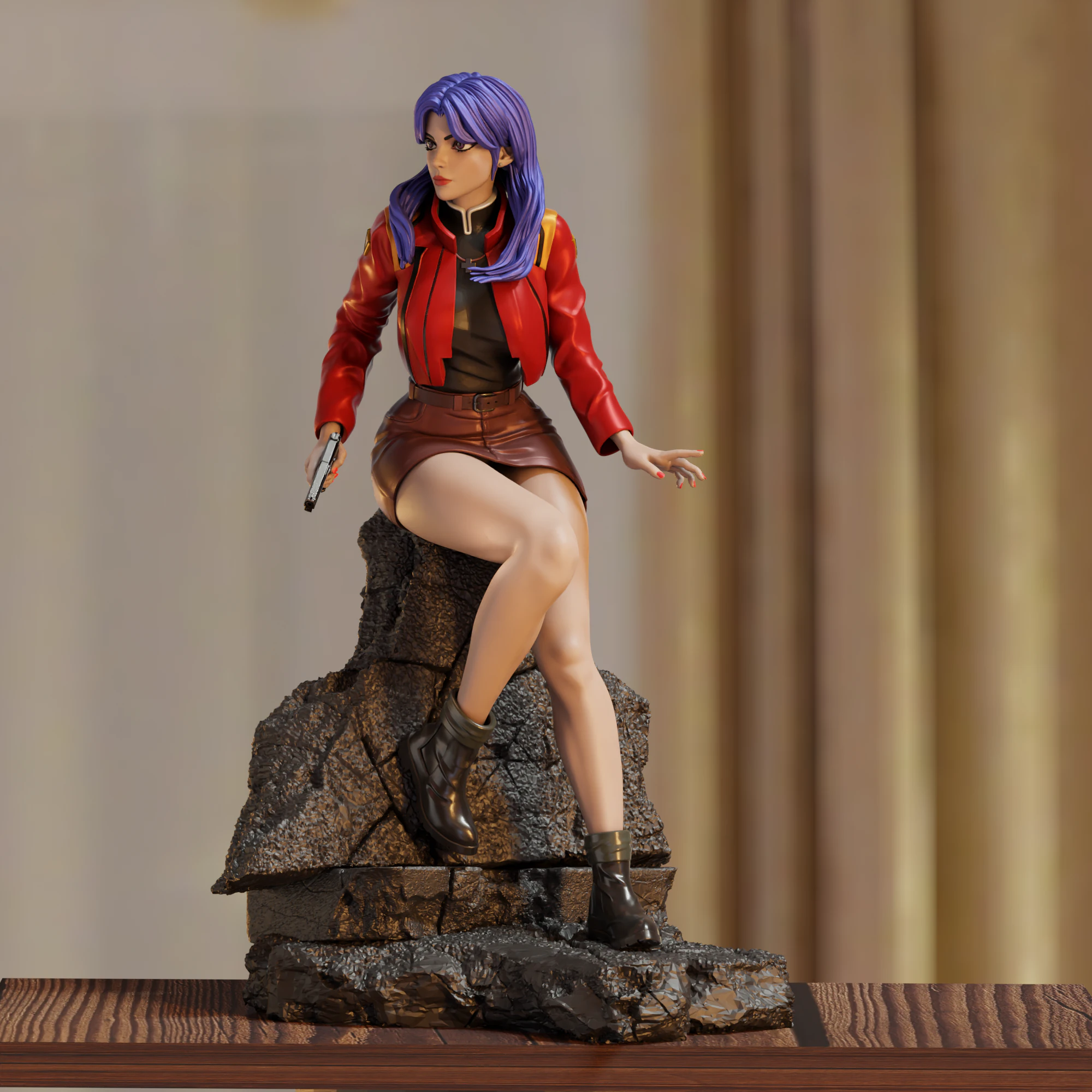 Misato Katsuragi Assembly 3D Print Model .c4d .max .obj .3ds .fbx .stl .blend