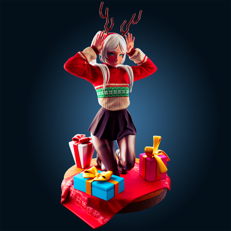 Frieren Diorama Assembly Model Cetak 3D .c4d .max .obj .3ds .fbx .stl .blend 