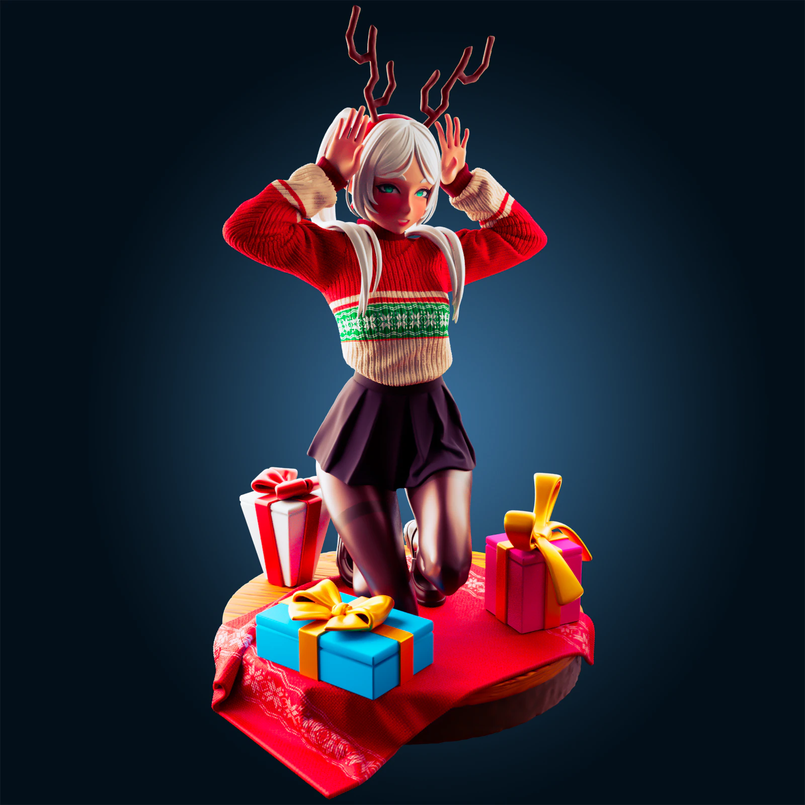 Frieren Diorama Assembly 3D Print Model .c4d .max .obj .3ds .fbx .stl .blend 