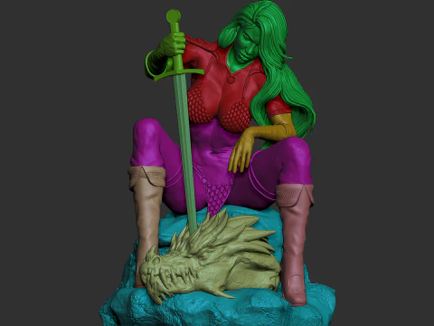 Red Sonja Assembly 3D Print Model