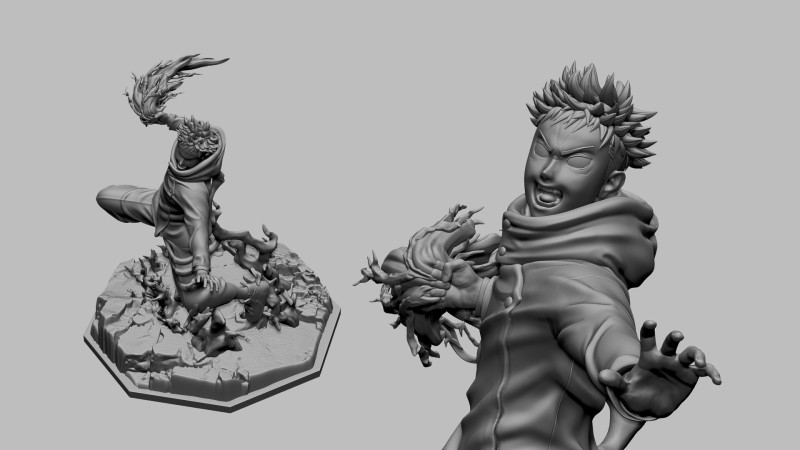 Yuji Itadori Jujutsu KaisenAssembly Modèles 3D en vedette .c4d .max .obj .3ds .fbx .stl .blend 