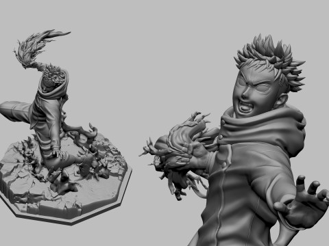 Yuji Itadori Jujutsu KaisenAssembly Modèles 3D en vedette