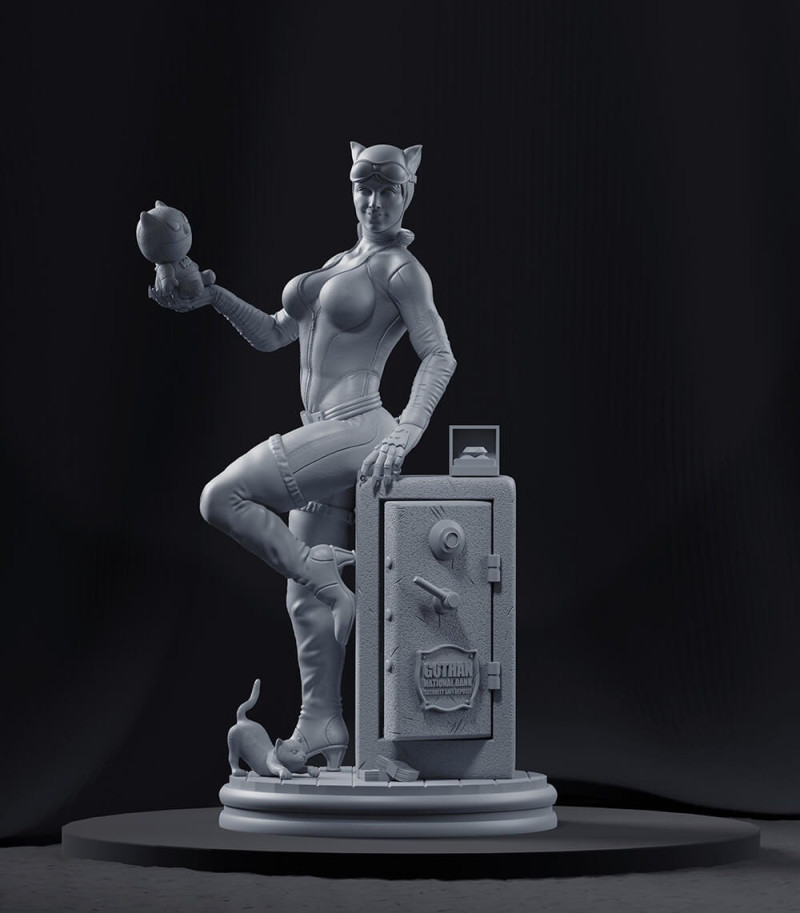 Catwoman Assembly Modelo de impresión 3D .c4d .max .obj .3ds .fbx .stl .blend 