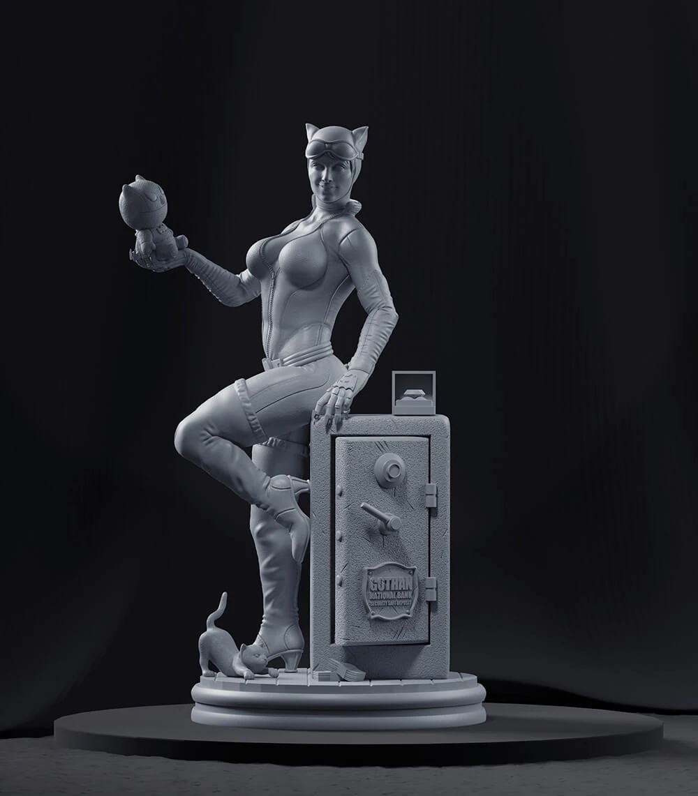 Catwoman Assembly 3D Print Model .c4d .max .obj .3ds .fbx .stl .blend