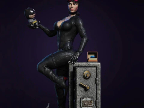 Catwoman Assembly 3D Print Model