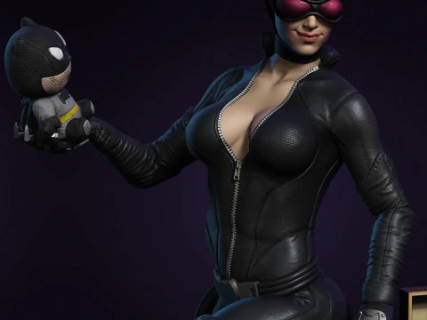 Catwoman Assembly 3D Print Model