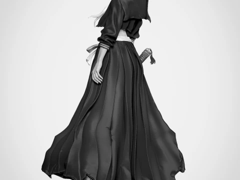 Rukia Kuchiki Assembly 3D Print Model