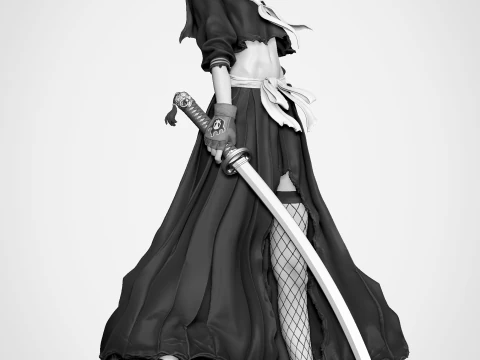 Rukia Kuchiki Assembly 3D Print Model