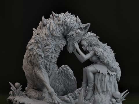 Princess Mononoke Assembly 3D Принт Модель