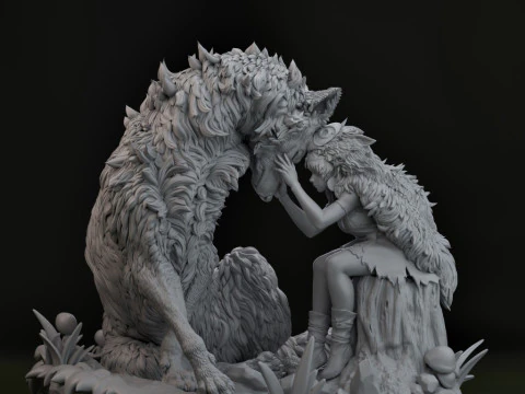 Princess Mononoke Assembly 3D Print Model