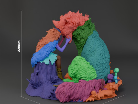 Princess Mononoke Assembly 3D Принт Модель