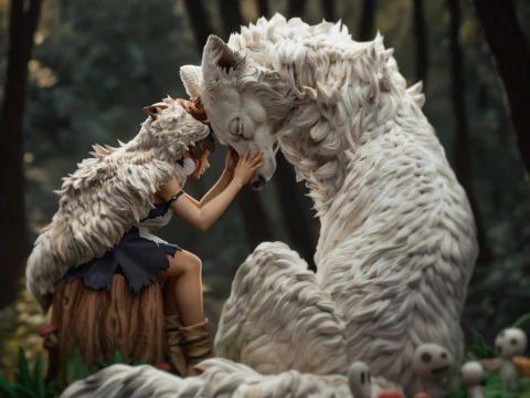 Princess Mononoke Assembly 3D Print Model