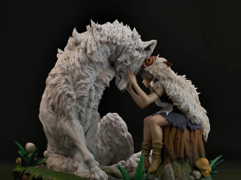 Princess Mononoke Assembly 3D Print Model