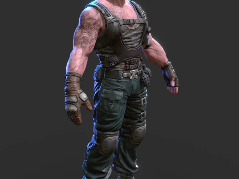 Bane The dark knight 3D Print Model