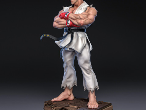 Ryu Street Fighter Assembly 3D Print Model