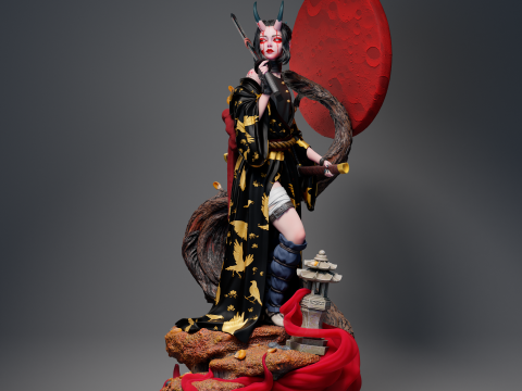 Samurai oni Assembly Modello di stampa 3D